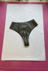 Zipper High Waist Thong EU