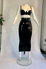 Lace Up Hobble Skirt