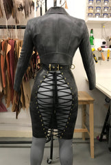 Lace Up Pencil Skirt