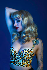 Bettie Leopard Long Line Bra