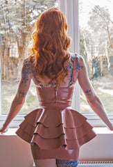 Three Layer Belted Peplum