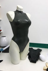 Leonie Bodysuit Semi-Translucent Black - M - Ready to Ship!