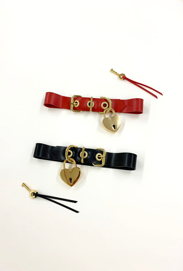 Spilt Milk Collar - Red/Gold- XS & S - Ready to Ship