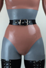High Waist High Leg Knickers Metallic Peacock XXL - SAMPLE SALE