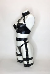 Double Lower Harness Set - Black & Gold