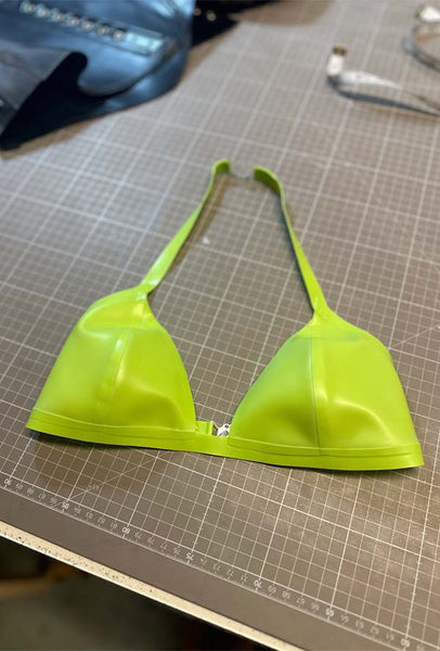 Triangle Bra - Vibrant Lime Green - S (Ready to Ship)