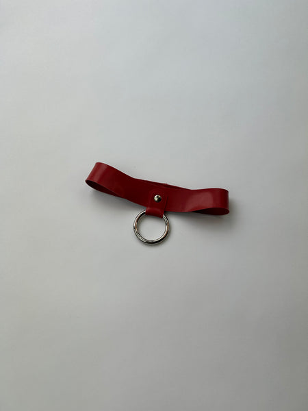 O Ring Choker L Red + Silver - SAMPLE SALE