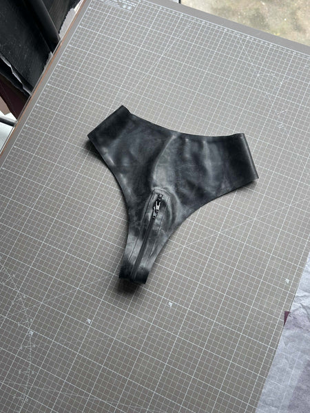 Zipper High Waist Thong S - SAMPLE SALE