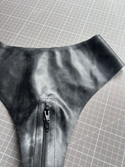 Zipper High Waist Thong S - SAMPLE SALE