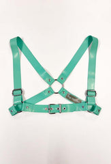 Buckle Body Harness - Jade Green & Silver - S - Ready to Ship