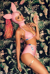 High Waist High Leg Knickers Metallic Peacock XXL - SAMPLE SALE