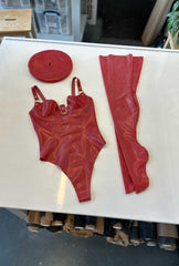 O Ring Bodysuit Red Small & XL Ready to Ship