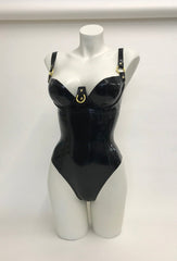 O Ring Bodysuit - Black/Gold - M/34E