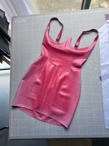 Open Cup Dress Red S - SAMPLE SALE