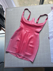 Open Cup Dress Red S - SAMPLE SALE