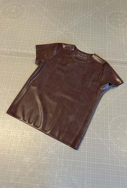 Latex T Shirt  - Chocolate Brown XL - SAMPLE SALE