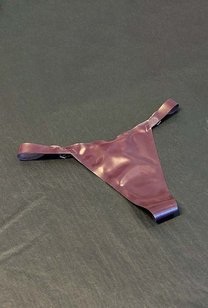 Zena Thong - Aubergine & Gold - M - Ready to Ship!