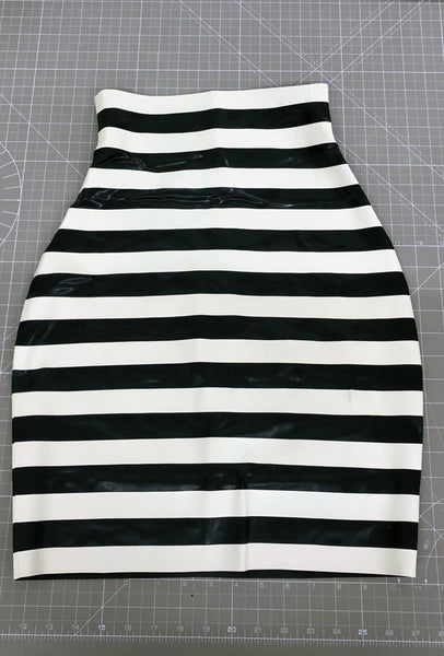 Sabina Stripe Skirt Black + White Size M-L Custom