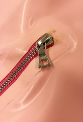 Zipper Low Leg Knickers Baby Pink, Hot Pink + Silver Size S / UK10