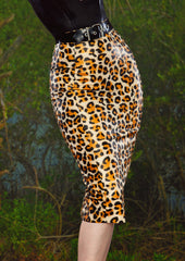 Leopard Wiggle Skirt
